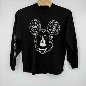 Disney Parks Halloween Mickey Spider Web Boo Spirit Jersey XL Glow In The Dark